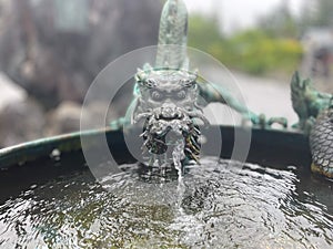 Beautiful Dragon Fountain in Japan