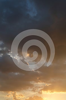 Beautiful dramatic cloud scape, Cloudy sky background