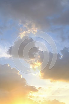 Beautiful dramatic cloudscape, Cloudy sky background