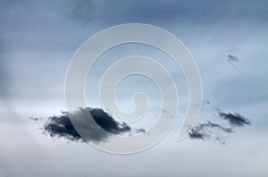 Beautiful and dramtic thunderstorm cloud formations hgih in the sky