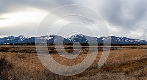 Beautiful, dreary landscape at Lee Metcalf National Wildlife Refuge, Montana, USA