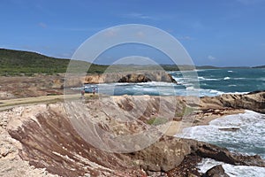 Desert Landscapes of Savane des PÃÂ©trifications Martinique French West Indies photo