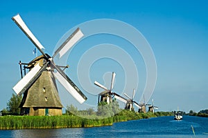 Beautiful dutch windmill lands
