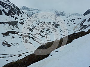 Beautiful early spring skitouring in otztal alps