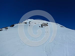 Beautiful early spring skitouring in otztal alps