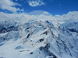 Beautiful early spring skitouring in otztal alps