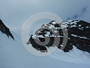 Beautiful early spring skitouring in otztal alps