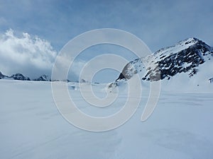 Beautiful early spring skitouring in otztal alps