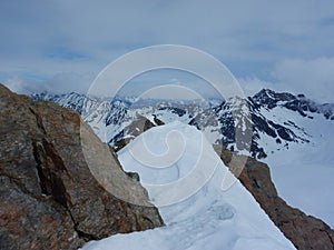 Beautiful early spring skitouring in otztal alps