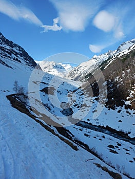 Beautiful early spring skitouring in otztal alps