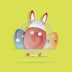 Beautiful Easter background with colorful eggs