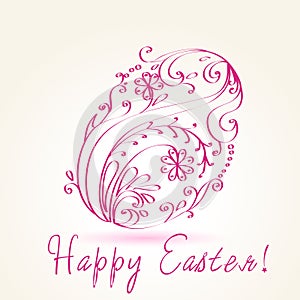Beautiful Easter egg illustration