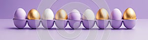 Beautiful easter eggs banner with copy space