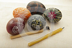 Beautiful Easter eggs painted