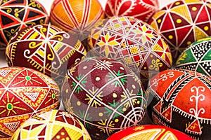 Beautiful Easter eggs with pattern for holiday