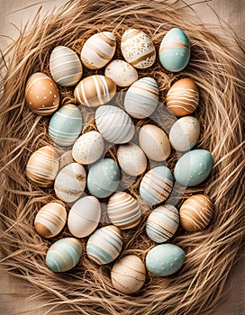Beautiful easter eggs vertical