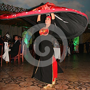 Beautiful easterly dance. national Egyptian dance Tanura