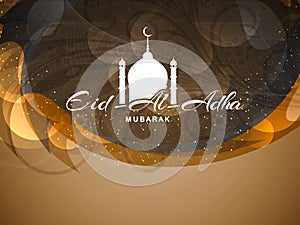 Beautiful Eid Al Adha mubarak religious background design.