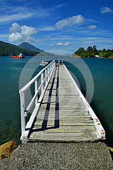 Beautiful New Zealand landscape. Elaine Bay, Marlborough Sounds, South Island