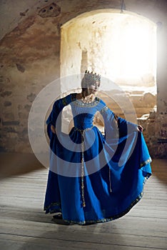 Beautiful Eleanor of Aquitaine, duchess and queen of England and France on High Middle Ages. photo