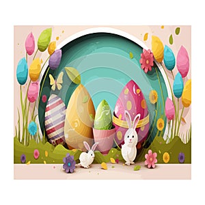 Beautiful and elegant image and logo for Easter day AI Generated