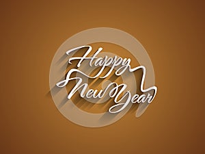 Beautiful elegant text design of happy new year.