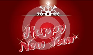 Beautiful elegant text design of happy new year. vector illustration