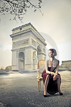 Beautiful elegant woman