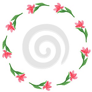 Beautiful elegant wreath. Hand drawn botanical watercolor design element for greeting cards, invitations, web.