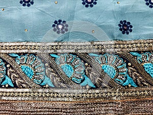 Beautiful embroidered pattern of zardozi embroidery