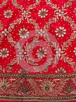 Beautiful embroidered pattern of zardozi embroidery