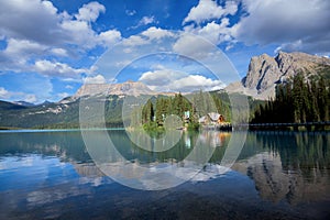 Beautiful Emerald lake, Yoho national park, British Columbia, Canada