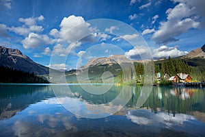 Beautiful Emerald lake, Yoho national park, British Columbia, Canada