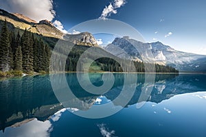 Beautiful Emerald lake, Yoho national park, British Columbia, Canada