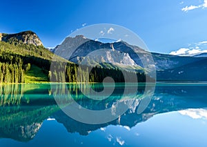 Beautiful Emerald lake, Yoho national park, British Columbia, Canada