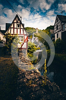 The beautiful and enchanted village of Monreal am Elzbach with German half-timbered houses photo