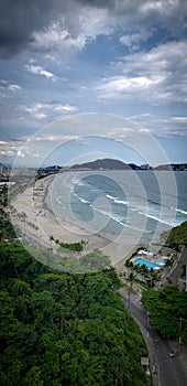 Beautiful Enseada Beach in Guaruja, Sao Paulo , Brazil. Very touristic place