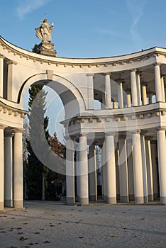 Beautiful entry to a cemetery Zale in Ljubljana