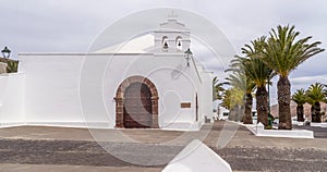The beautiful Ermita de San Marcial de Limoges or del Rubicon church in Femes, Lanzarote, Canary Islands, Spain photo