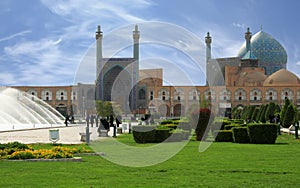 Beautiful Esfahan mosque, Iran, path included