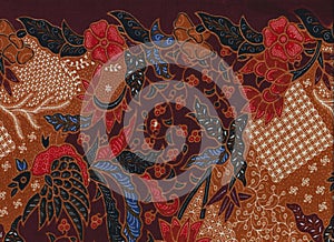 Beautiful ethnic fabric pattern close up.