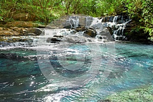 Beautiful Eubiose waterfall in the forest, SÃ£o ThomÃ© das Letras, Brasil. photo