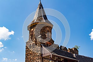 Beautiful European medieval stone tower