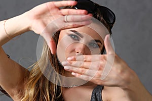 Beautiful european woman portrait.