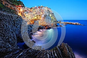 Beautiful evening in Manarola