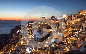 A beautiful evening in Santorini, Oia