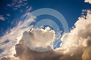 Beautiful evening sky with clouds