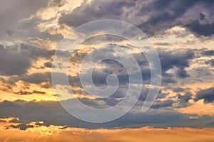 Beautiful evening sunset