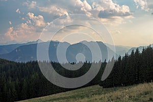 beautiful evening view of Chiemgau alps, Bavaria