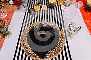 Beautiful example of table setting with person name